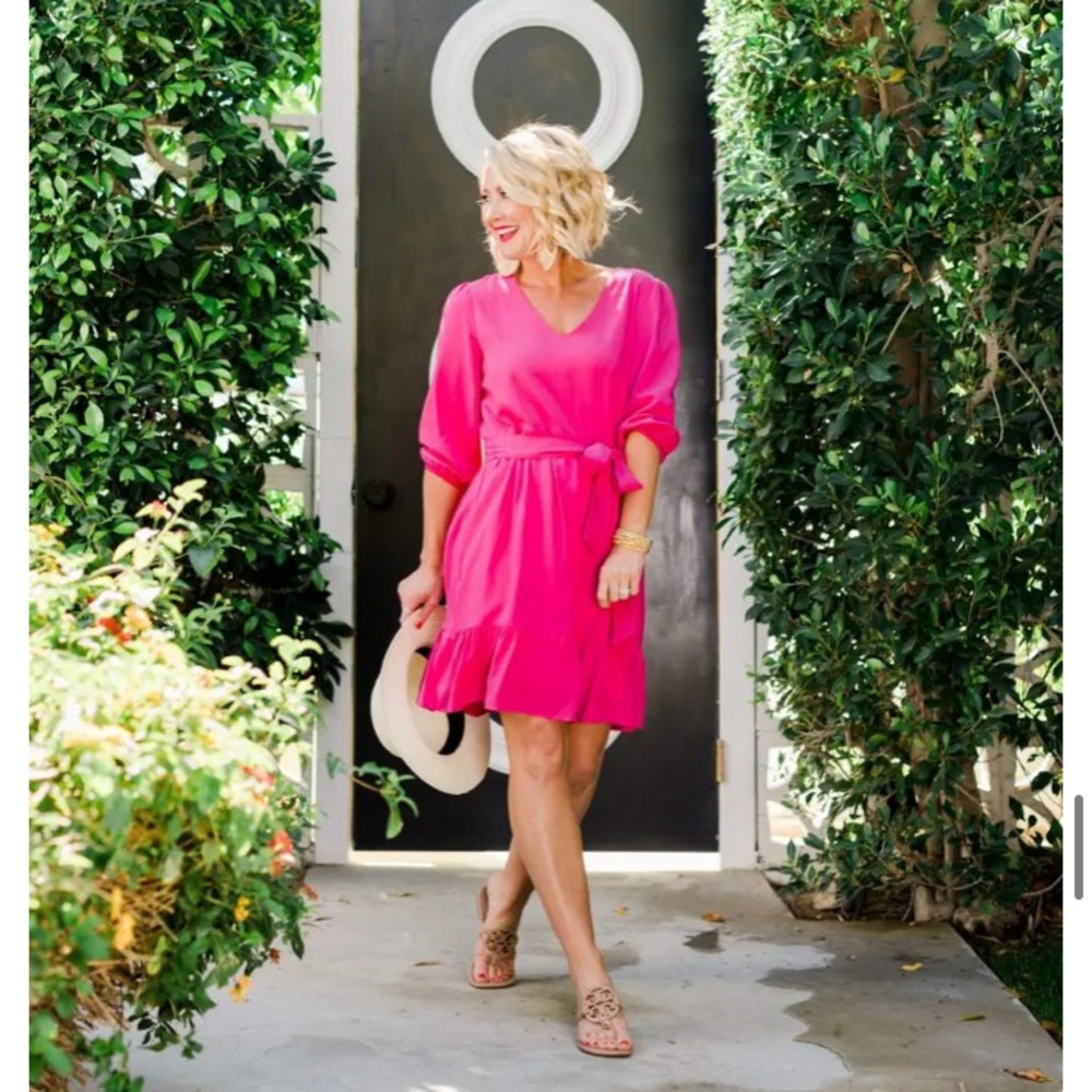 Hi Sugarplum x Gibson Blissful Blouson Dress